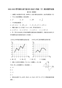 2022-2023学年浙江省宁波市江北区八年级（下）期末数学试卷（含解析）