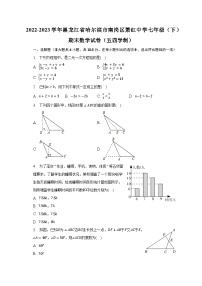 2022-2023学年黑龙江省哈尔滨市南岗区萧红中学七年级（下）期末数学试卷（五四学制）（含解析）