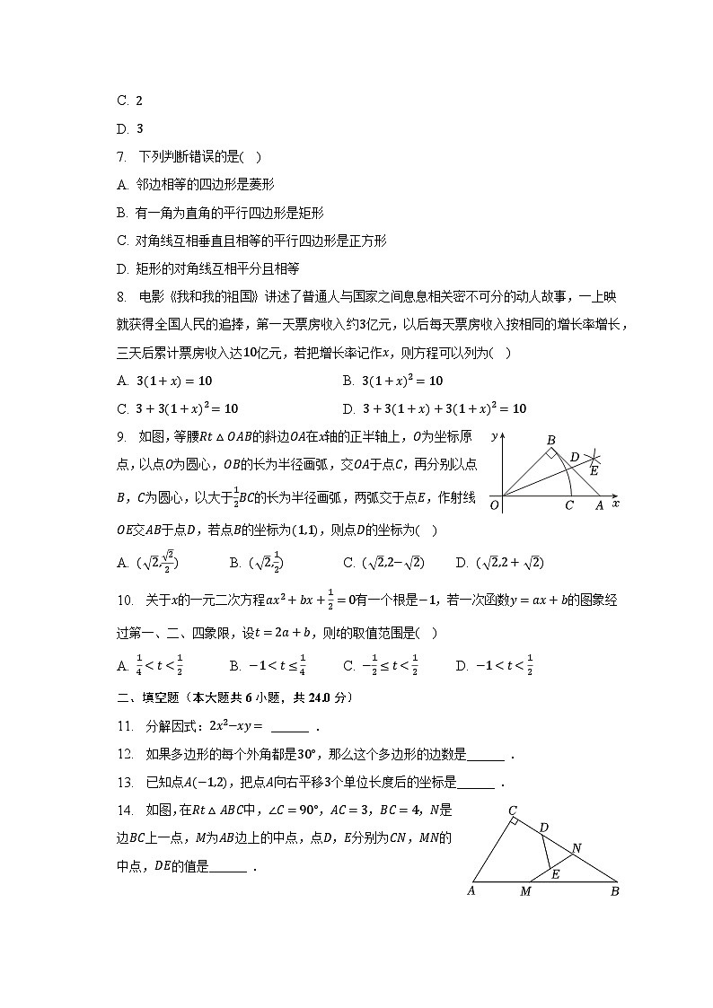 2022-2023学年山东省济南市市中区八年级（下）期末数学试卷第2页