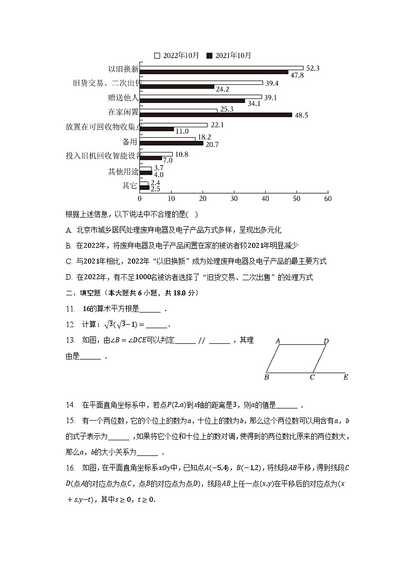 2022-2023学年北京市海淀区七年级（下）期末数学试卷-普通用卷第3页