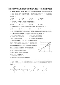 2022-2023学年山东省临沂市莒南县八年级（下）期末数学试卷