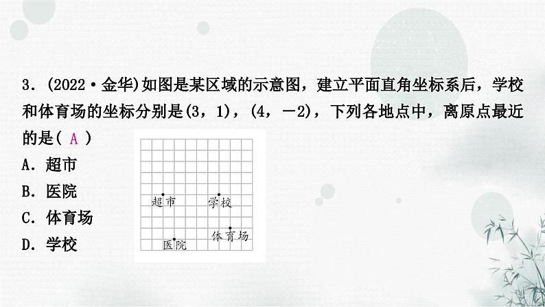 中考数学复习第三章函数第一节平面直角坐标系与函数作业课件04