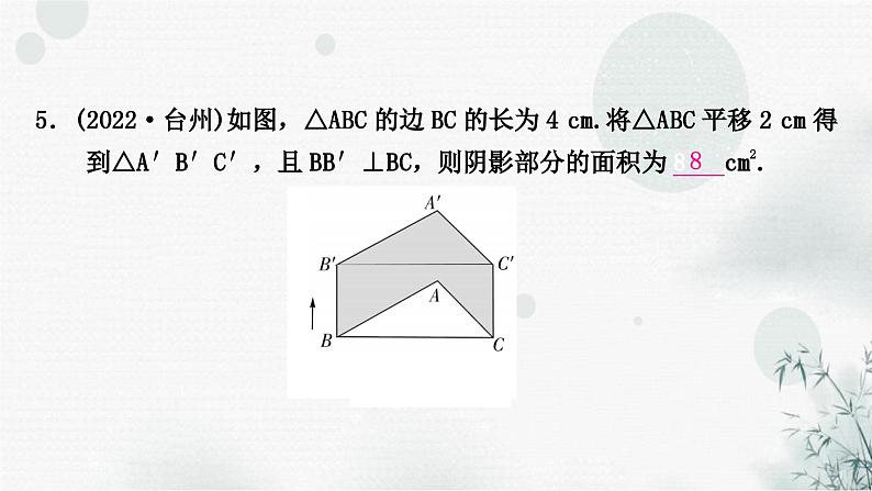 中考数学复习第七章作图与图形变换第三节图形的对称、平移与旋转第2课时平移与旋作业课件第6页