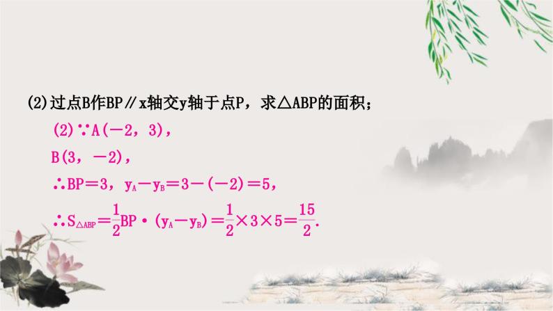 中考数学复习专项训练二反比例函数与一次函数的综合作业课件04