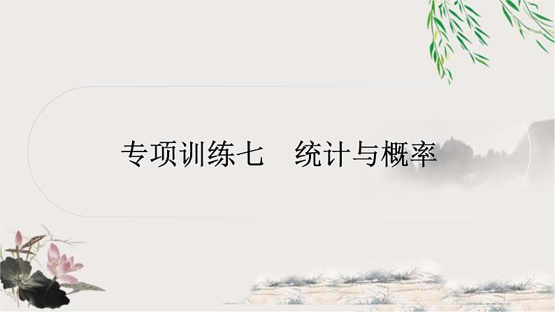 中考数学复习专项训练七类型一求等可能事件的概率作业课件第1页