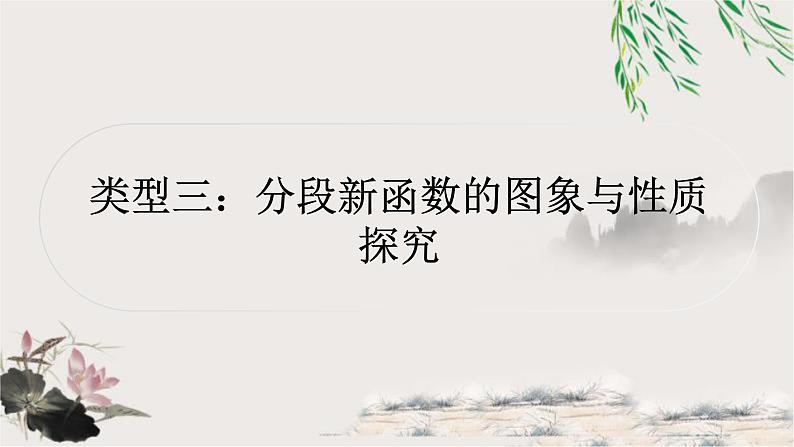 中考数学复习专项训练九类型三分段新函数的图象与性质探究作业课件01