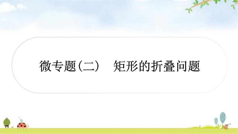 中考数学复习微专题(二)矩形的折叠问题教学课件01