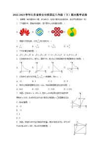 2022-2023学年江苏省淮安市淮阴区八年级（下）期末数学试卷（含解析）