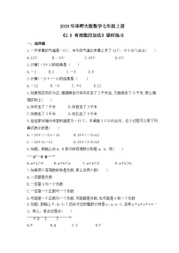 数学华师大版第2章 有理数2.1 有理数2 有理数课时练习