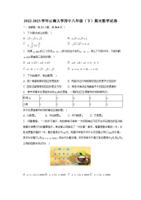 2022-2023学年云南大学附中八年级（下）期末数学试卷（含解析）