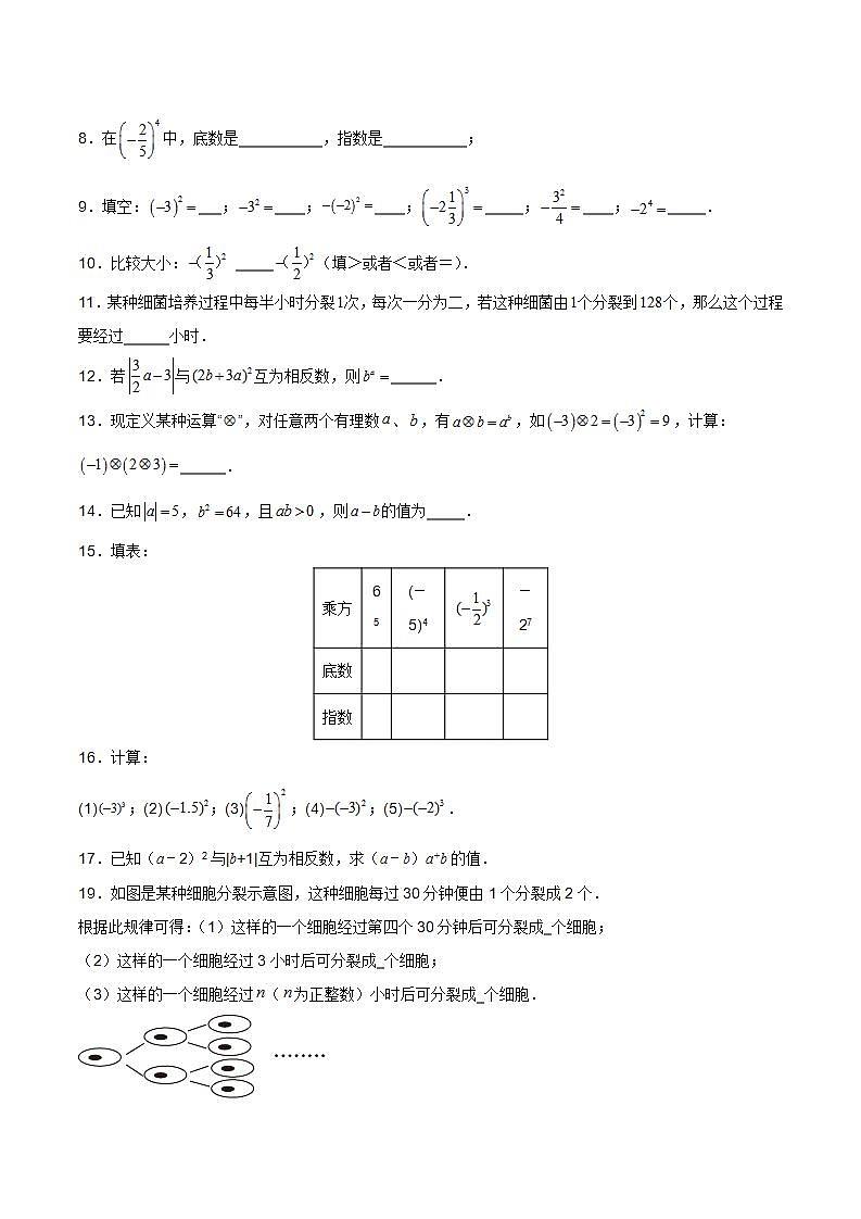 人教版初中数学七年级上册 1.5.1 有理数的乘方（第一课时）课件+教案+导学案+分层练习（含教师+学生版）02