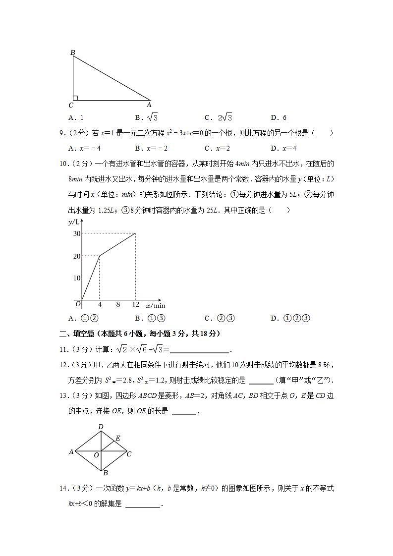 辽宁省大连市西岗区2022-2023学年八年级下学期期末数学试卷（解析版）02