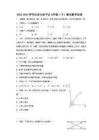 北京市昌平区2022-2023学年七年级下学期期末数学试题（含答案）