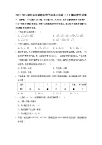 山东省临沂市平邑县2022-2023学年八年级下学期期末数学试卷（含答案）