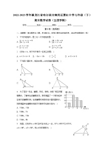 2022-2023学年黑龙江省哈尔滨市南岗区萧红中学七年级（下）期末数学试卷（五四学制）（含解析）