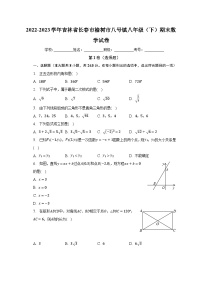 2022-2023学年吉林省长春市榆树市八号镇八年级（下）期末数学试卷（含解析）