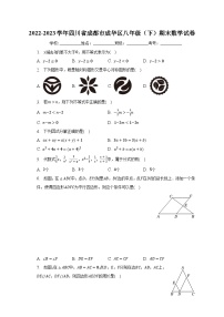 2022-2023学年四川省成都市成华区八年级（下）期末数学试卷（含解析）