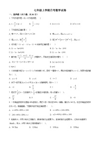 七年级上学期月考数学试题