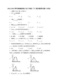 2022-2023学年海南省海口市八年级（下）期末数学试卷（B卷）（含解析）