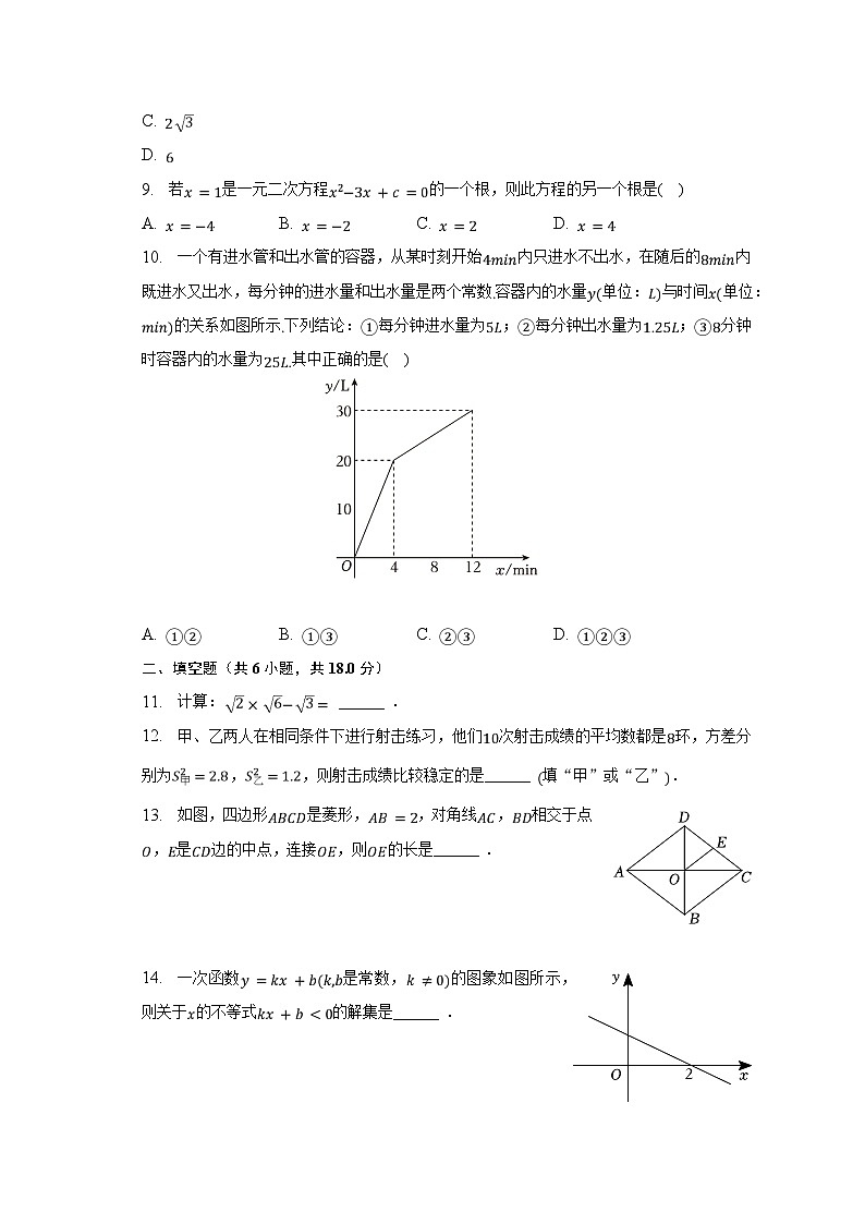 2022-2023学年辽宁省大连市西岗区八年级（下）期末数学试卷（含解析）第2页