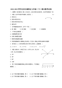 2022-2023学年北京市朝阳区七年级（下）期末数学试卷（含解析）