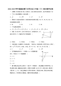 2022-2023学年福建省厦门市同安区八年级（下）期末数学试卷（含解析）