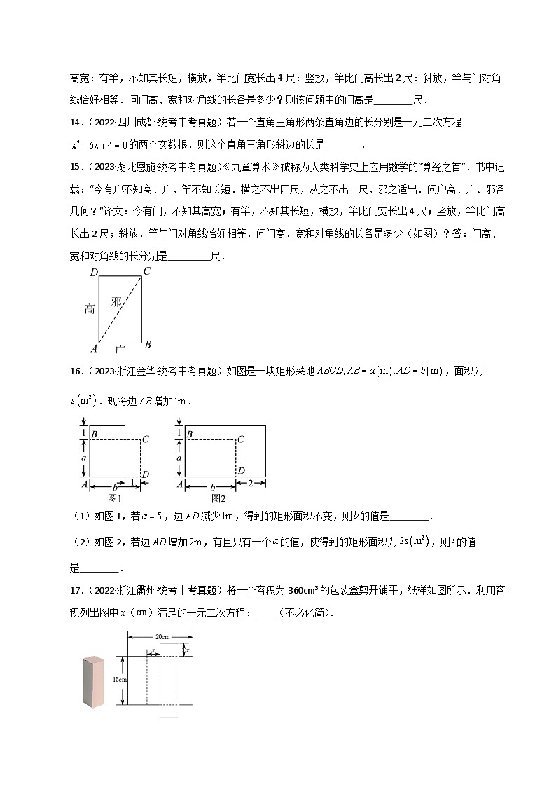 专题21.19 实际问题与一元二次方程（直通中考）-2023-2024学年九年级数学上册基础知识专项突破讲与练（人教版）第3页