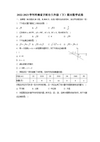 2022-2023学年河南省开封市八年级（下）期末数学试卷-普通用卷