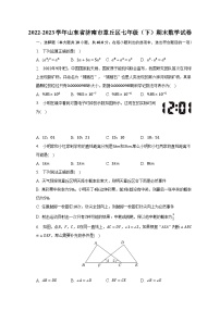 2022-2023学年山东省济南市章丘区七年级（下）期末数学试卷（含解析）