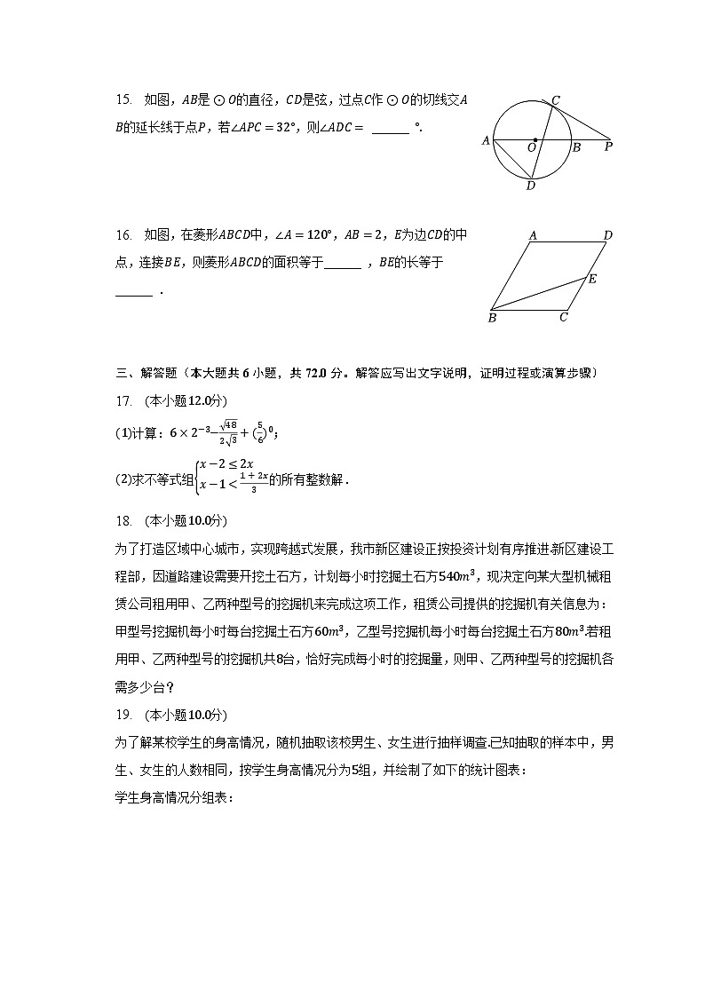 2023年海南省海口市中考数学二模试卷（含解析）03