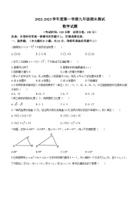 江苏省淮安市涟水县2022-2023学年九年级上学期期末数学试题（含答案）