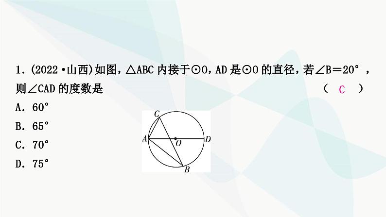 中考数学复习方法技巧突破(七)圆中常见辅助线的作法作业课件02