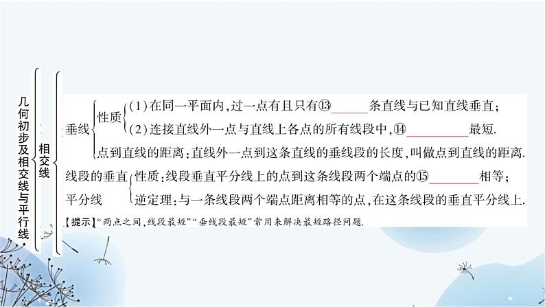 中考数学复习第四章三角形第一节几何初步及相交线与平行线教学课件06