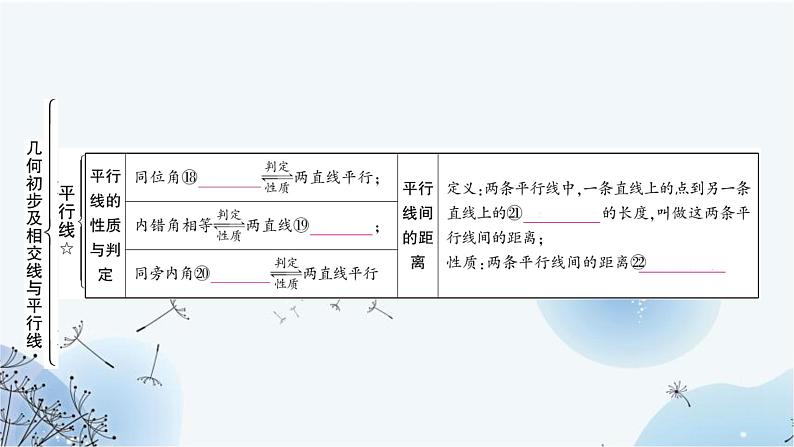 中考数学复习第四章三角形第一节几何初步及相交线与平行线教学课件08