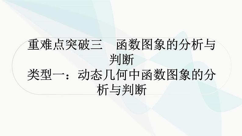 中考数学复习重难点突破三函数图象的分析与判断教学课件01