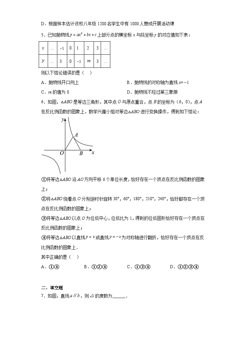 2022年江西省吉安市九年级中考学业水平评估（二）数学试题及答案第2页