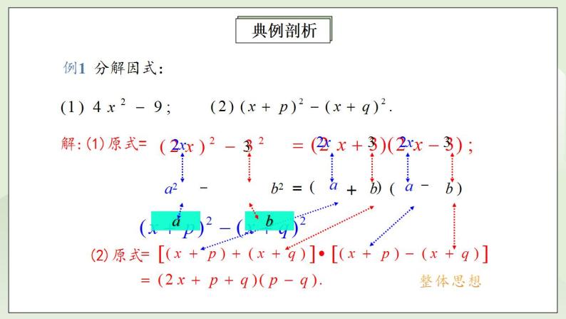 人教版初中数学八年级上册14.3.2.1运用平方差公式因式分解 课件PPT（送预习案+教案+分层练习)07