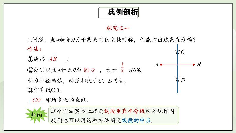 人教版初中数学八年级上册13.1.2.2线段的垂直平分线的性质  课件第5页