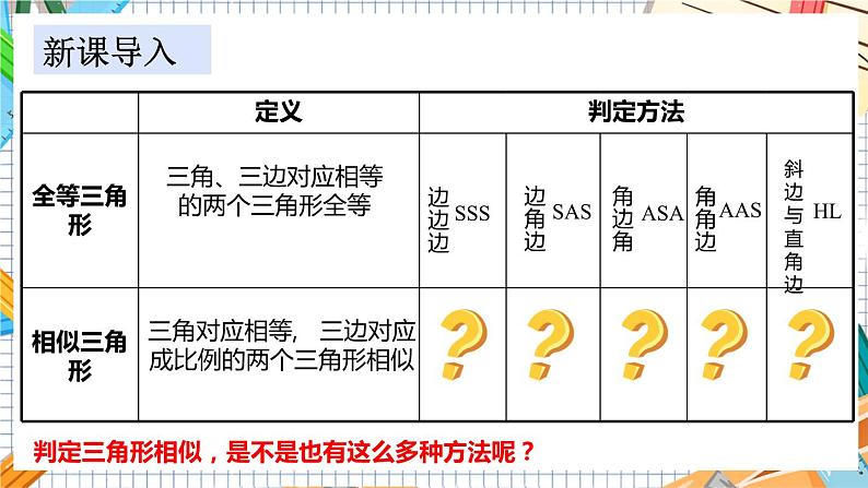 数学九上·湘教·3.4.1相似三角形的判定 第1课时 利用平行判定三角形相似 教学课件+教案03