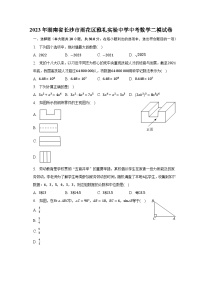 2023年湖南省长沙市雨花区雅礼实验中学中考数学二模试卷（含解析）