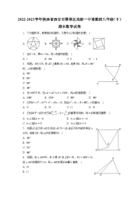 陕西省西安市雁塔区高新一中博雅班2022-2023学年八年级下学期期末数学试卷（含答案）