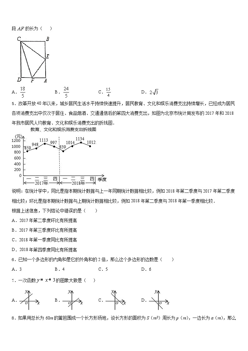 福建省福州市第三十中学2022-2023学年七年级下学期期末学业质量监测模拟数学试题+案（含答案）第2页