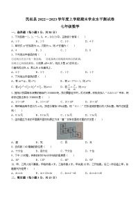 河南省商丘市民权县2022-2023学年七年级上学期期末数学试题（含答案）