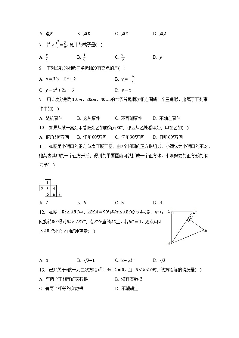 2023年河北省邯郸市邯山区扬帆中学中考数学二模试卷（含解析）第2页