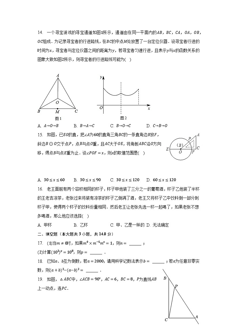 2023年河北省邯郸市邯山区扬帆中学中考数学二模试卷（含解析）第3页