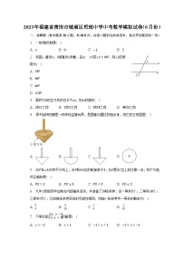 2023年福建省莆田市城厢区哲理中学中考数学模拟试卷（6月份）（含解析）