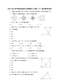 2022-2023学年陕西省西安市雁塔区八年级（下）期末数学试卷