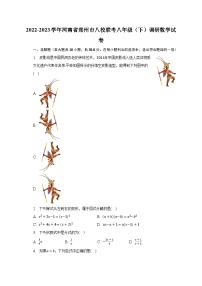 2022-2023学年河南省郑州市八校联考八年级（下）调研数学试卷（含解析）