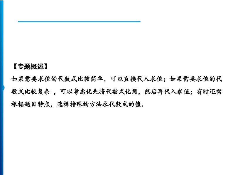 人教版数学七年级上册同步课时练习精品课件第2章 基础专题　整式的求值 (含答案详解)第2页