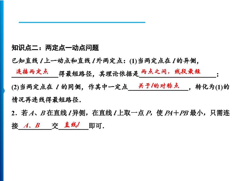 人教版数学八年级上册同步课时精品课件第13章　13.4　课题学习　最短路径问题 (含答案详解)第6页